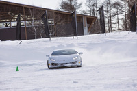 まずは小さめのフィールドで、オーバーステアについて学ぶ。女神湖のあちこちで、ランボルギーニの雄叫びがこだまする。