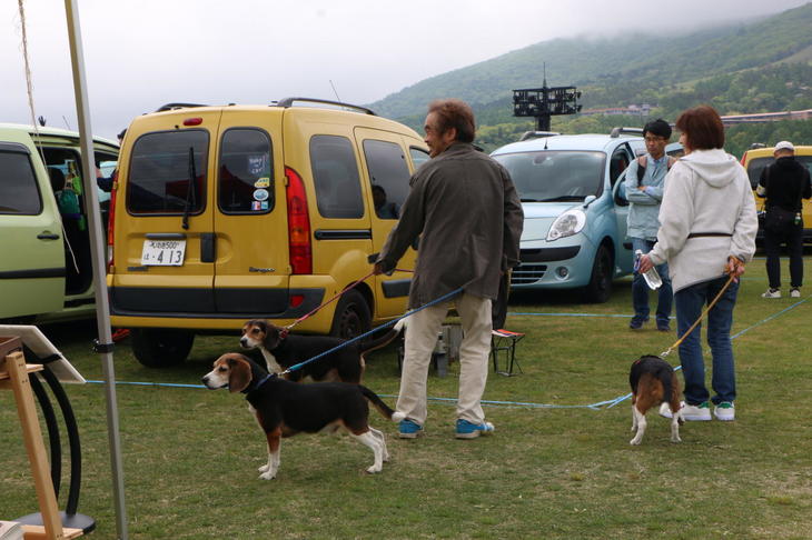 愛犬との参加が可能なのも、このイベントのうれしいところ。ワンちゃんたちはお行儀も良く、イベントのマスコット的存在といえる。