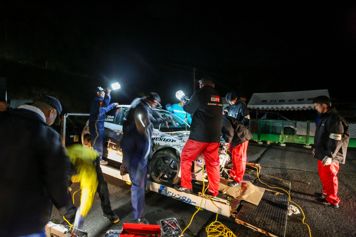 2015年の久万高原ラリーでは派手にクラッシュ。