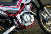 249ccの空冷4ストローク単気筒OHCエンジン。2018年に大幅改良を受け、O2センサーやキャニスターの採用などにより、今日の排出ガス規制に適合した。