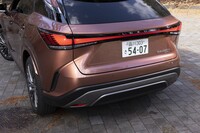 真一文字のリアコンビランプは両端がL字デザインになっている。