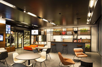 「ポルシェスタジオ日本橋」のコミュニケーションスペース。ファッションやアクセサリー、インテリアのコレクション「Porsche Lifestyle（ポルシェライフスタイル）」も販売している。