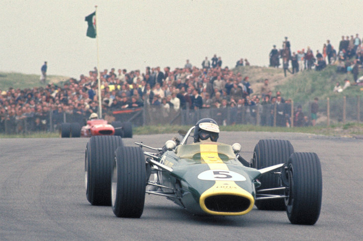 DFVとともにF1に登場した「ロータス49」。改良モデルの「49B」「49C」も含め、1970年まで最前線で活躍した。