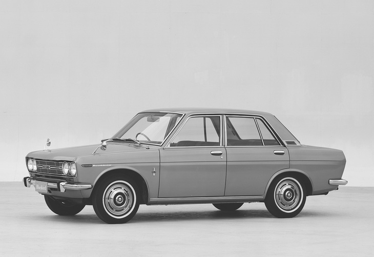 1967年に登場した、型式名510こと3代目「ダットサン・ブルーバード」。日本車の技術レベルの向上を世界に知らしめた、ブルーバード史上の最高傑作だ。（写真＝日産自動車）