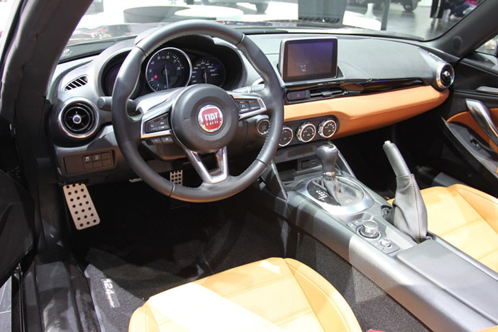 フィアット124スパイダー アメリカ（インテリア）