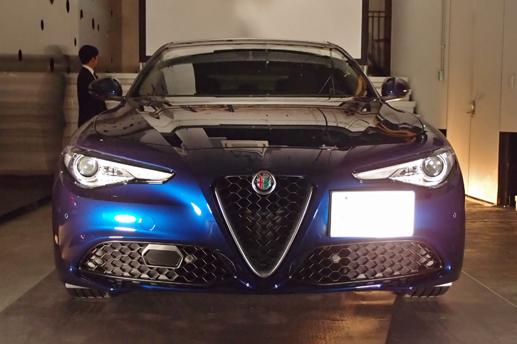 フロントまわりは、縦型のセンターグリルと、ワイドなヘッドランプおよびロワグリルで構成される。