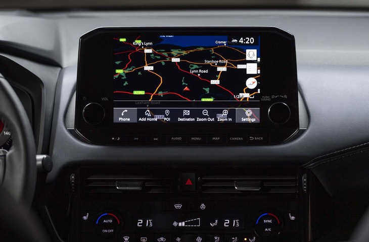 日産キャシュカイ（センターモニター）