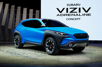 スバルが初めて「ボールダー」というデザインコンセプトを掲げた「ヴィジヴ アドレナリンコンセプト」。2代目「レヴォーグ」の“元”とされるのは「ヴィジヴ ツアラーコンセプト」だが、同車にも共通する特徴が多数見て取れる。