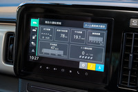 メーカーオプションの全方位モニター付きメモリーナビゲーションは通信機能の「スズキコネクト」に対応している。