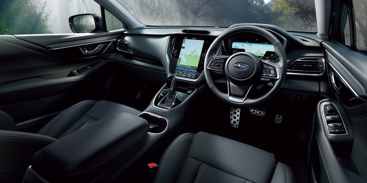 「レガシィ アウトバック リミテッドEX“アクティブ×ブラック”」のインストゥルメントパネルまわり。