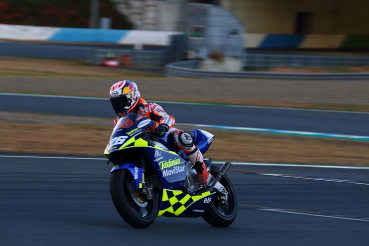 ダニ・ペドロサ選手のラストランを飾った、ロードレース選手権125㏄クラス出場の「ホンダRS125RW」。