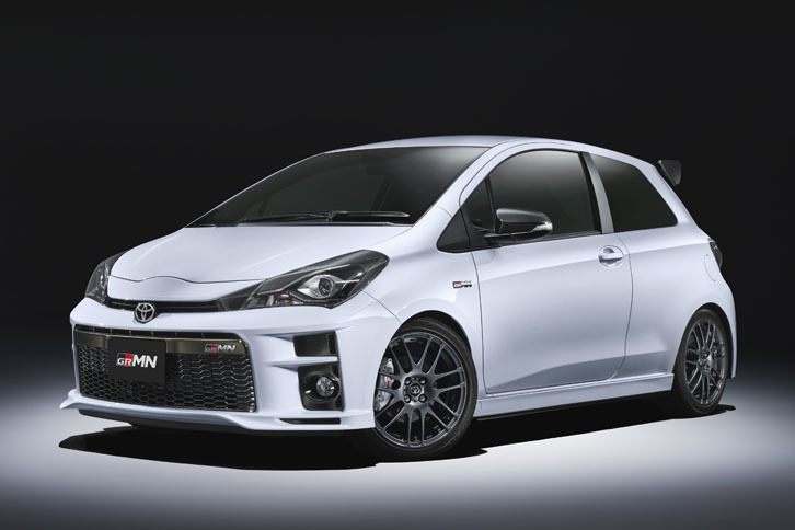 トヨタの新たなサブブランド「GR」もスタート。写真は1.8リッター・スーパーチャージドエンジンを積んだ「ヴィッツGRMN」。