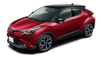 センシュアルレッドマイカ×ブラックの「C-HR」。このツートンカラーは5万4000円のオプションとして提供される。
