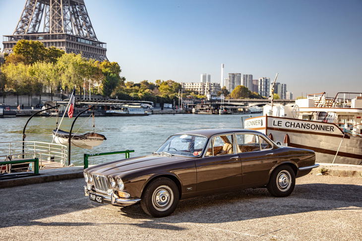 「ジャガーXJ6シリーズI」。空力性能と実用性を兼ね備えながら、古典的で優雅な尻下がりを未来に実現できるだろうか。