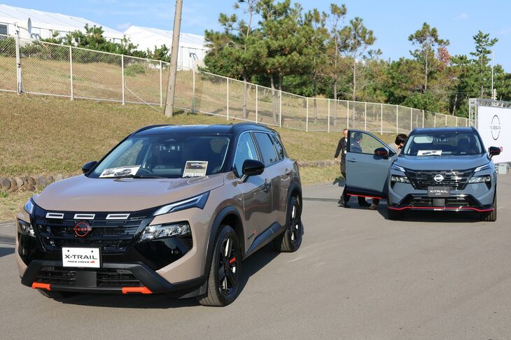 2025年の日産モータースポーツ＆カスタマイズの目玉商品だったのが、マイナーチェンジを受けた「エクストレイル」のカスタマイズモデルだ。「AUTECH」には独自のチューニングを加えた「スポーツスペック」を追加し、さらに新モデルとして、「NISMO」と「ロッククリーク」が仲間入りした。NISMOは、他のNISMOロードカーと同様に走りのチューニングを加えたもの。ロッククリークはSUVらしいタフなデザインを施すとともに、アウトドアで重宝する機能・装備を付与したものだ。いずれも予想を超える受注となっているそう。
