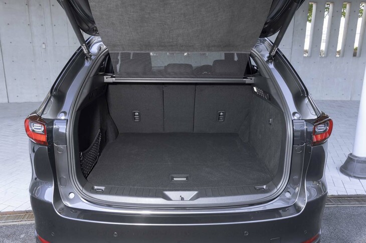 荷室の容量は570～1726リッター。トノカバーの一部がメッシュになっており、テールゲートオープン時でも後方視界を遮らないようになっている。