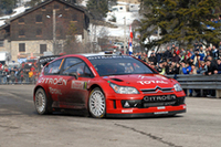 タイトル5連覇に向けて、まずは初戦を制したローブの「C4WRC」。