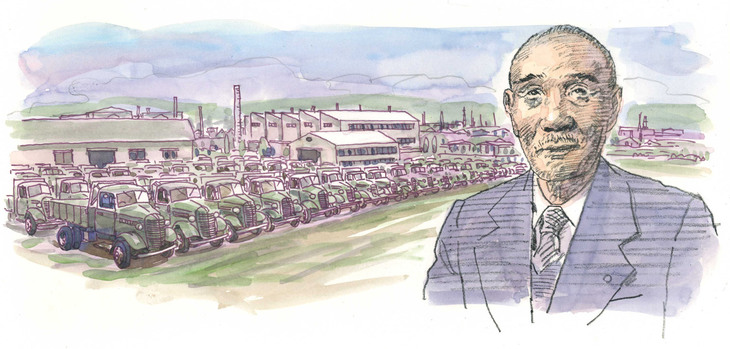 1950年には、石田退三がトヨタ自動車工業の社長に就くのと時を同じくして朝鮮戦争がぼっ発。米軍からの大量のトラック発注がトヨタを復活させた。