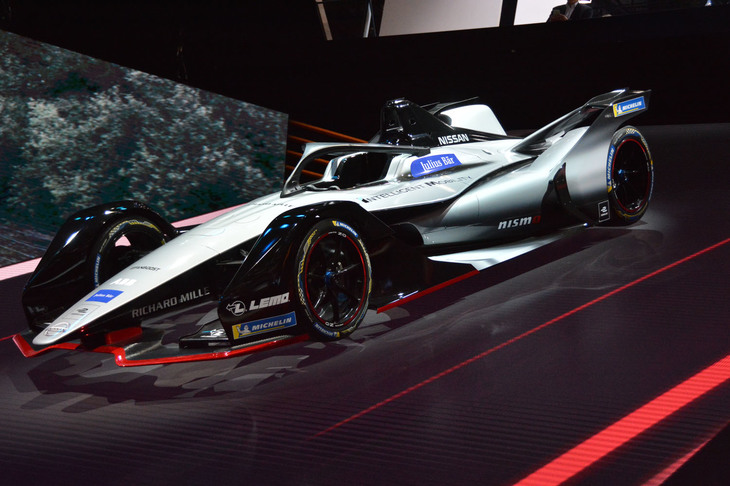 日産のフォーミュラE参戦用マシン。そのカラーリングが初公開された。