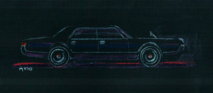 小学校低学年時代のアキオ自動車のいちモデルを、記憶を頼りに再現。大半はフルサイズだった。