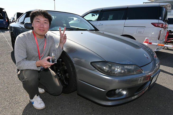 西方面で最も遠方からの参加者となったのが、鹿児島から来た「シルビア オーテックバージョン」の「K」さん。約1300kmの距離を自走したという。