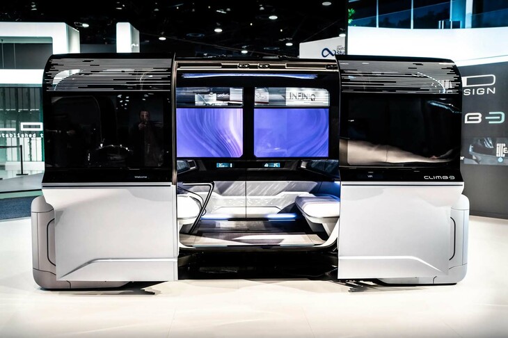 イタルデザイン「クライムビー」のデモンストレーション用プロトタイプは、2023年の「CES」で公開された。