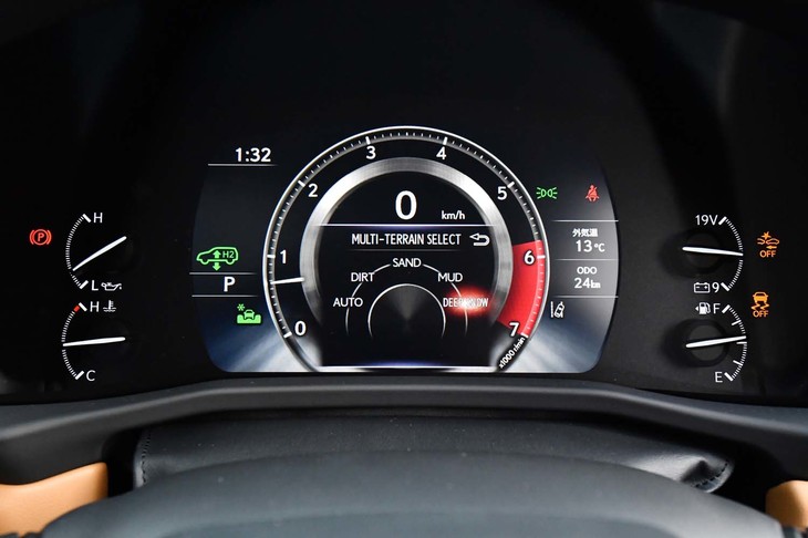 レクサスLX600（メーターパネル）