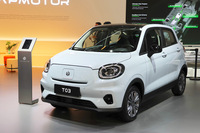以下は筆者撮影。欧州に投入予定のリープモーター製EV「T03」は、AセグメントでありながらBセグメントに匹敵する室内空間と265kmの航続距離（WLTP）を売りにする。2023年ミュンヘンIAAで。