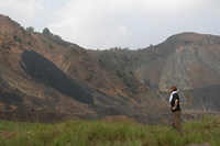 足尾銅山取材の現場にて