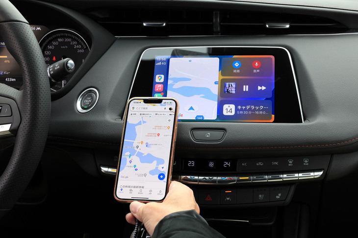 ナビ機能付きのインフォテインメントシステム「CUE」は、当然ながらApple CarPlayやAndroid Autoに対応。思い起こせば、こうした携帯端末のミラーリング機能をいち早く採用したのも、ゼネラルモーターズだった。