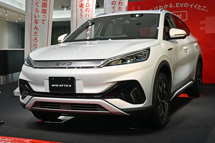2023年に1198台が販売された「BYD ATTO 3」。2024年3月1日にはセンタースクリーンを大型化するなどしたアップデートモデルの販売がスタートした。