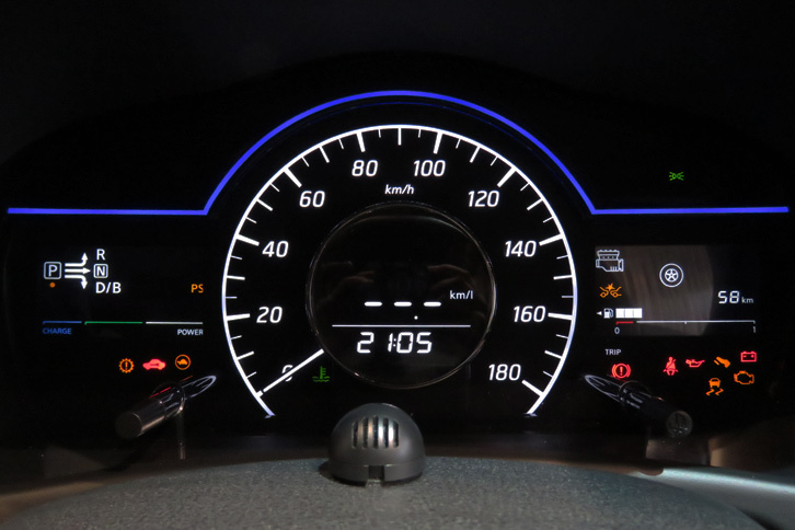 「e-POWER」搭載車専用のメーター。