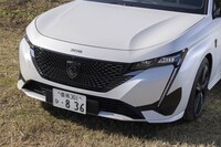 薄型のヘッドランプと大きなグリルがフロントマスクを特徴づけている。グリル内のドットが細かいところが上位グレードである「GT」のポイント。