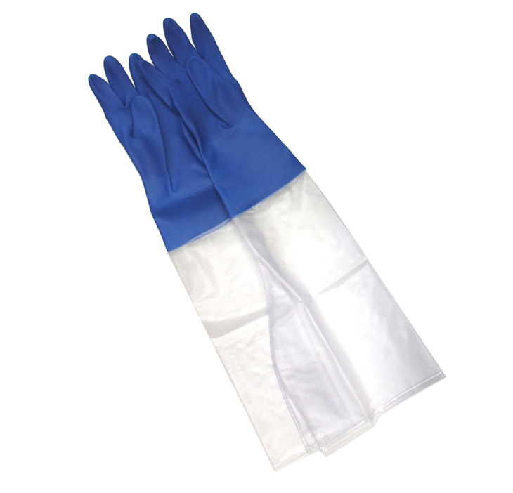 クレトム | ビニール手袋 サーモ発泡腕カバー付き