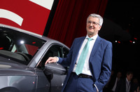 アウディのルパート・シュタートラーCEO（当時）。2018年3月、ジュネーブモーターショーで。