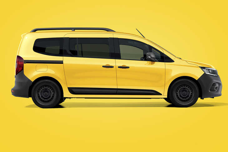 「ルノー・グランカングー クルール」。ボディーカラーはフランスの郵便配達車で使われていた鮮やかな黄色の「ジョン ラ・ポスト」。