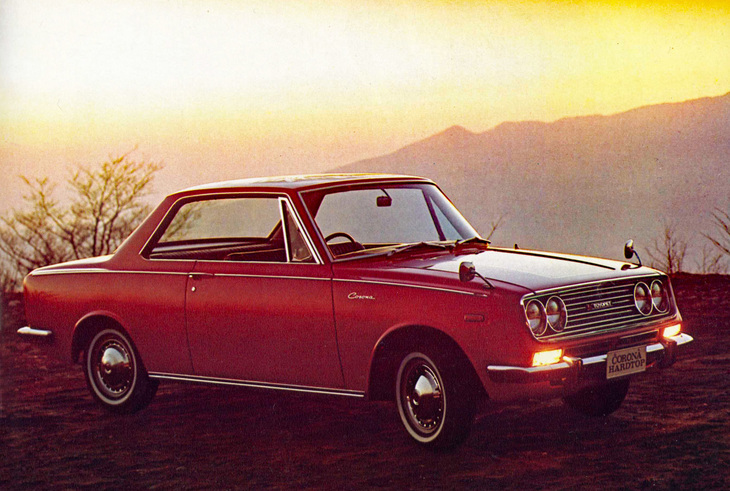 「トヨペット・コロナ ハードトップ」。初代「マークII」のベースとなった3代目コロナのハードトップ。マークIIのスタイリングのベースとなっていることがおわかりいただけるだろう。