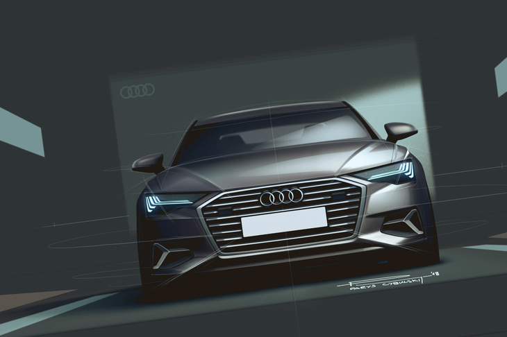 現行型「A6」のデザインスケッチ。