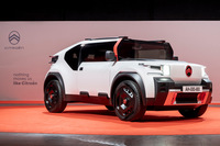 2022年9月に発表された「シトロエン・オリ」。電費を抑えるために車速を110km/hに制限したり、各部に軽量な再生素材を採用したりと、ライフサイクル全体での環境負荷低減を追求したショーカーだった。