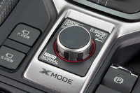 路面状況に応じて、好適なパワートレイン／ドライブトレインや横滑り防止装置の制御を選択できる「X-MODE」。「レヴォーグ レイバック」ではキャラクターがブレるのを恐れ、当初から「積まない」と決めて開発を進めたという。