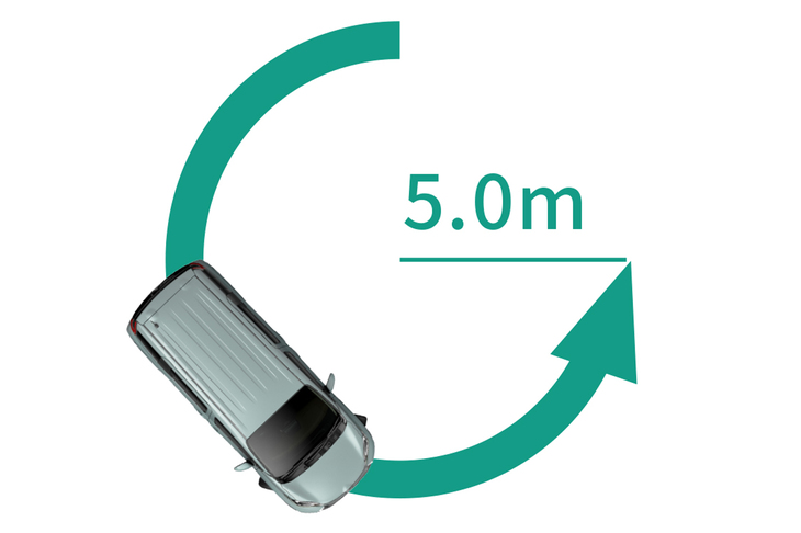 小柄なボディーによる取り回しのしやすさも新型「シエンタ」の魅力。最小回転半径は5mと、定評のあった先代よりさらに20cmもコンパクトになった。