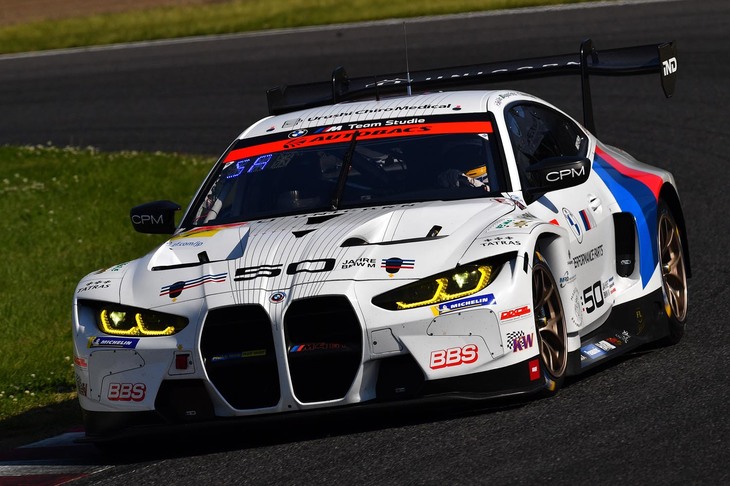 GT300クラスの勝者はNo.7 Studie BMW M4（荒 聖治／近藤 翼）。今季型マシン「BMW M4 GT3」での初勝利となった。
