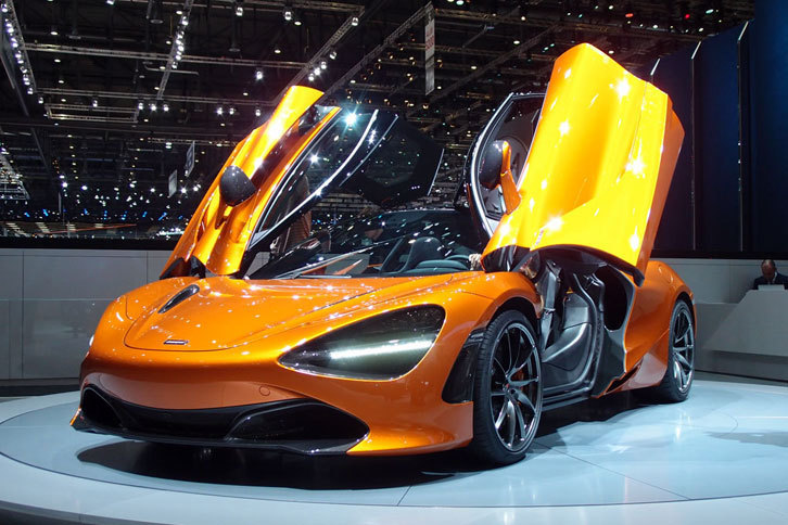 他のモーターショーと比べ、ジュネーブショーはスーパーカーや高級車の発表が多いことで知られている。写真は、やはり今年のジュネーブショーでお披露目された「マクラーレン720S」。