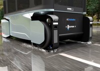 ドライブトレインには、イージーレイン社が新開発した足まわりが装着される。高圧の水をタイヤ直前に噴射することで、ハイドロプレーニング現象を防止する。