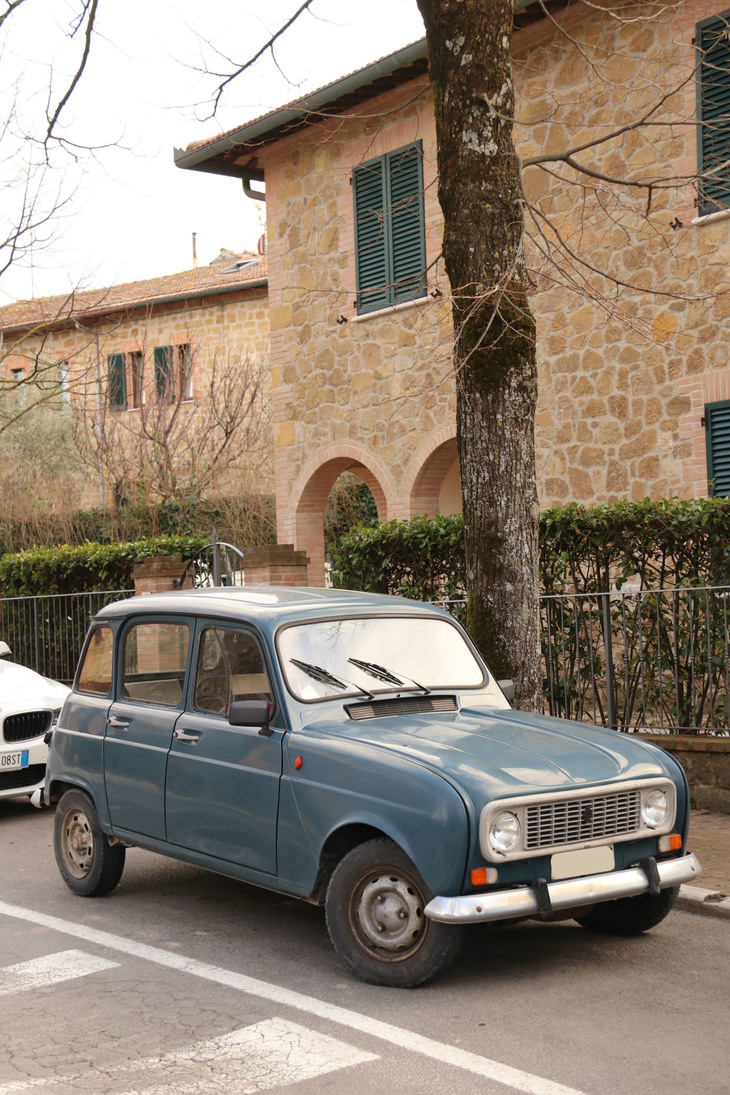 8歳のとき、エミリオさんは家族で「ルノー4」に乗ってやってきた。これは彼の村で偶然見かけた同型車。