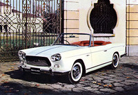 スカイラインスポーツ・コンバーチブル。60年の第42回トリノショーに出品されたアレマーノ製のプロトタイプで、イタリアで撮影されたカットであろう。