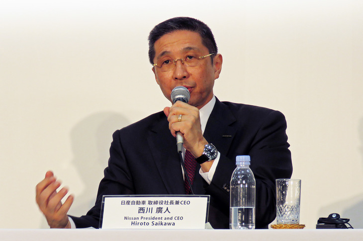 日産の西川CEO。日産の新しいガバナンスへの移行について、ルノーが尊重する姿勢を示したことを歓迎した。