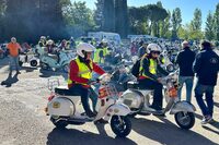 この週末、550匹のハチ（vespa）がワインの里を飛び回った。