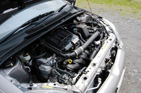 ターボチャージャーにより過給される1.5リッター直4は、ノーマルより41psと5.6kgm高められた、150ps／6400rpmの最高出力と20.0kgm／4800rpmの最大トルクを発生する。
