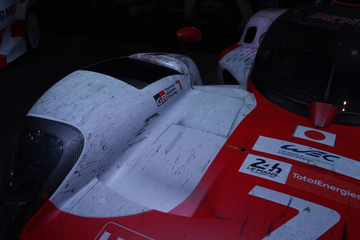 FIA世界耐久選手権ルマン24時間レースの2021年優勝車両「GR010 HYBRID」（7号車）。